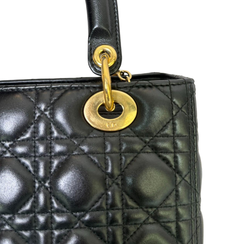 Lady Dior Medium Lambskin Quilted Black GHW