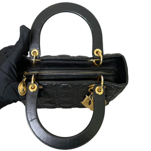 Lady Dior Medium Lambskin Quilted Black GHW