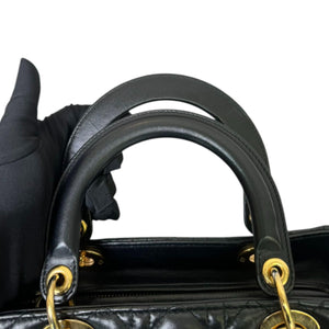Lady Dior Medium Lambskin Quilted Black GHW