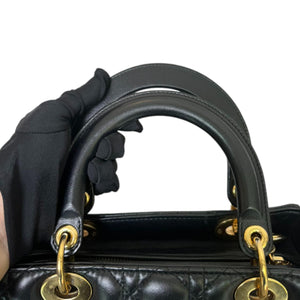 Lady Dior Medium Lambskin Quilted Black GHW