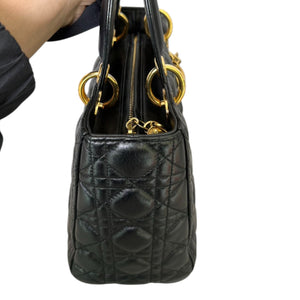 Lady Dior Medium Lambskin Quilted Black GHW