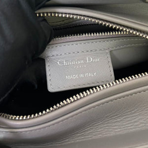 Lady Dior Medium Lambskin Cannage Grey SHW