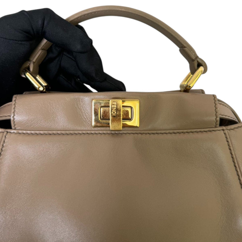 Peekaboo Mini Top Handle Nappa Beige GHW