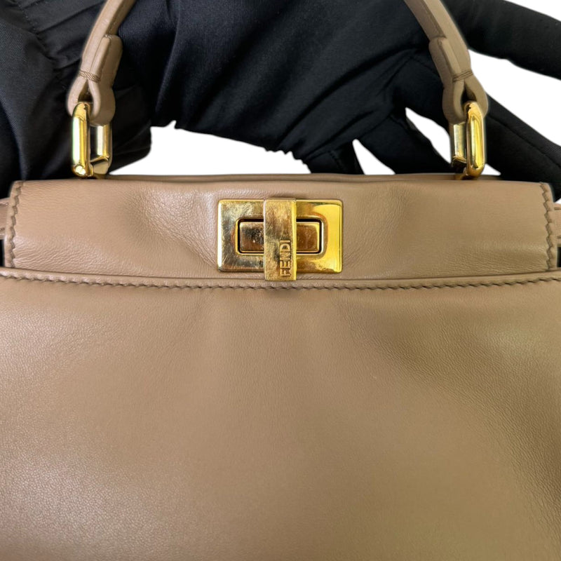 Peekaboo Mini Top Handle Nappa Beige GHW