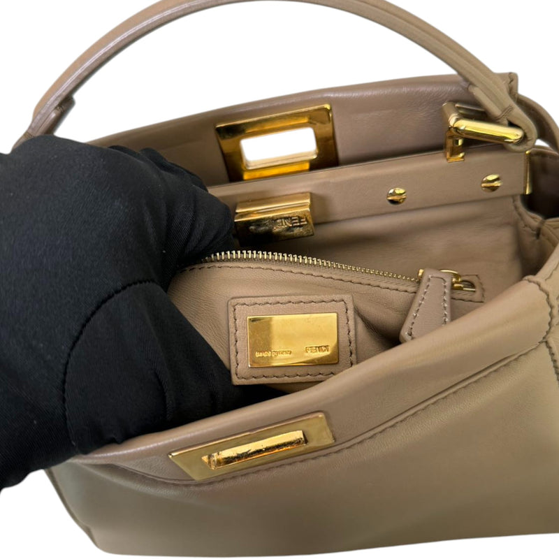 Peekaboo Mini Top Handle Nappa Beige GHW