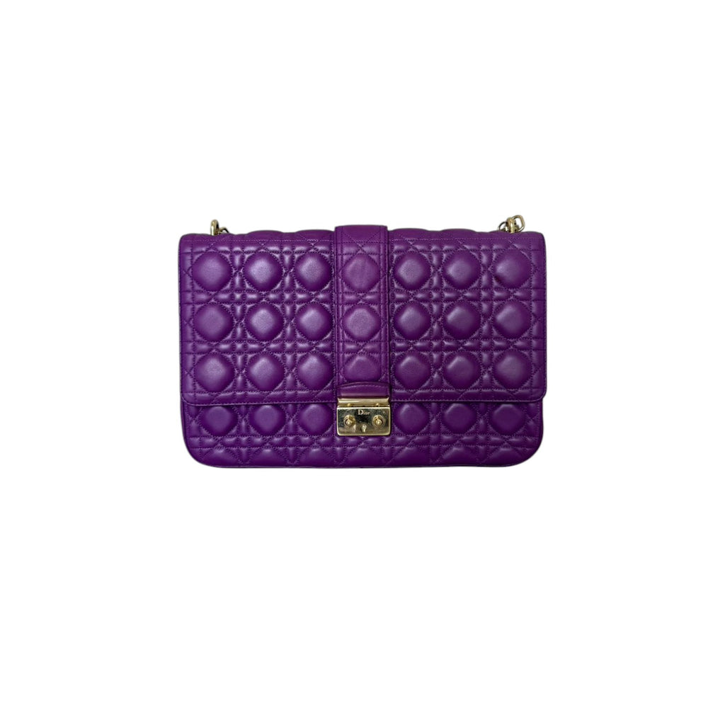 Miss Dior Large Lambskin Cannage Purple GHW