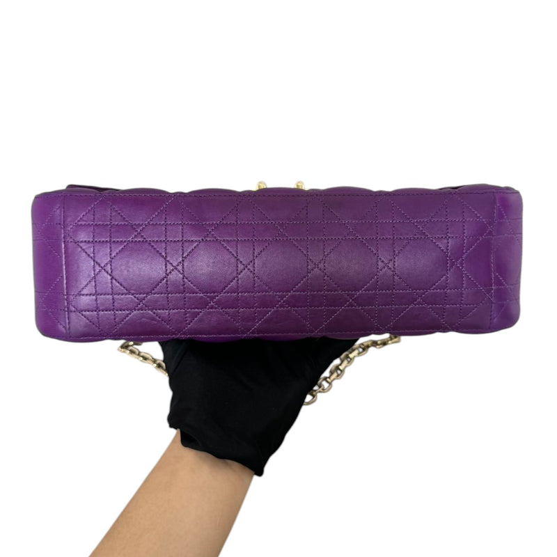Miss Dior Large Lambskin Cannage Purple GHW