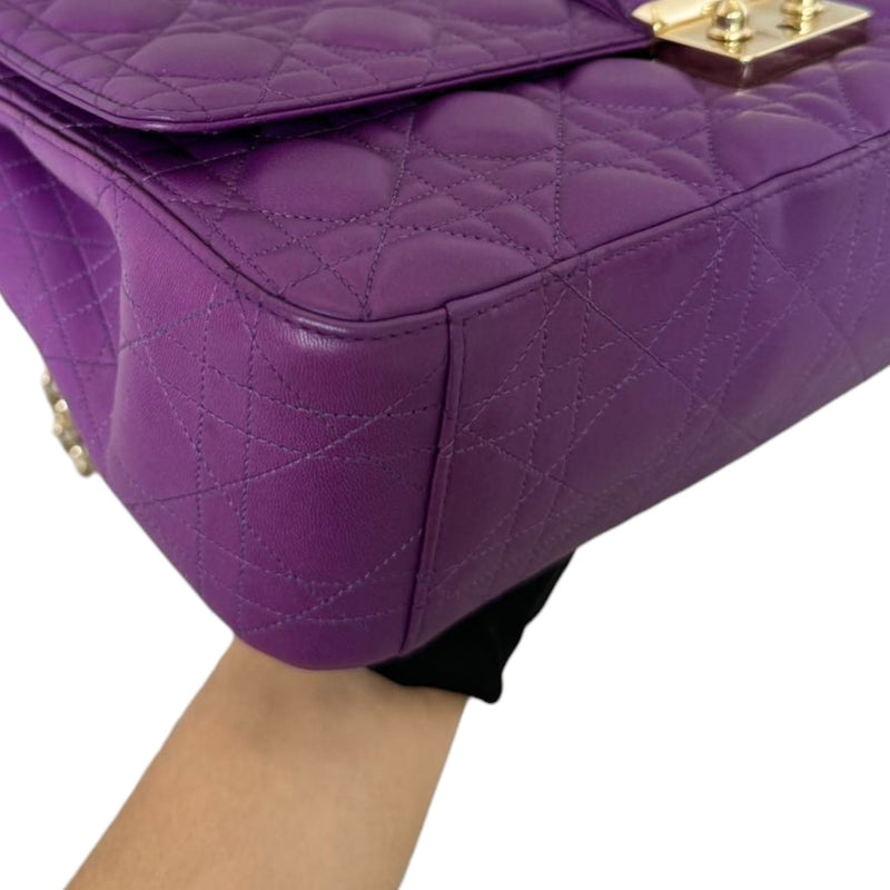 Miss Dior Large Lambskin Cannage Purple GHW