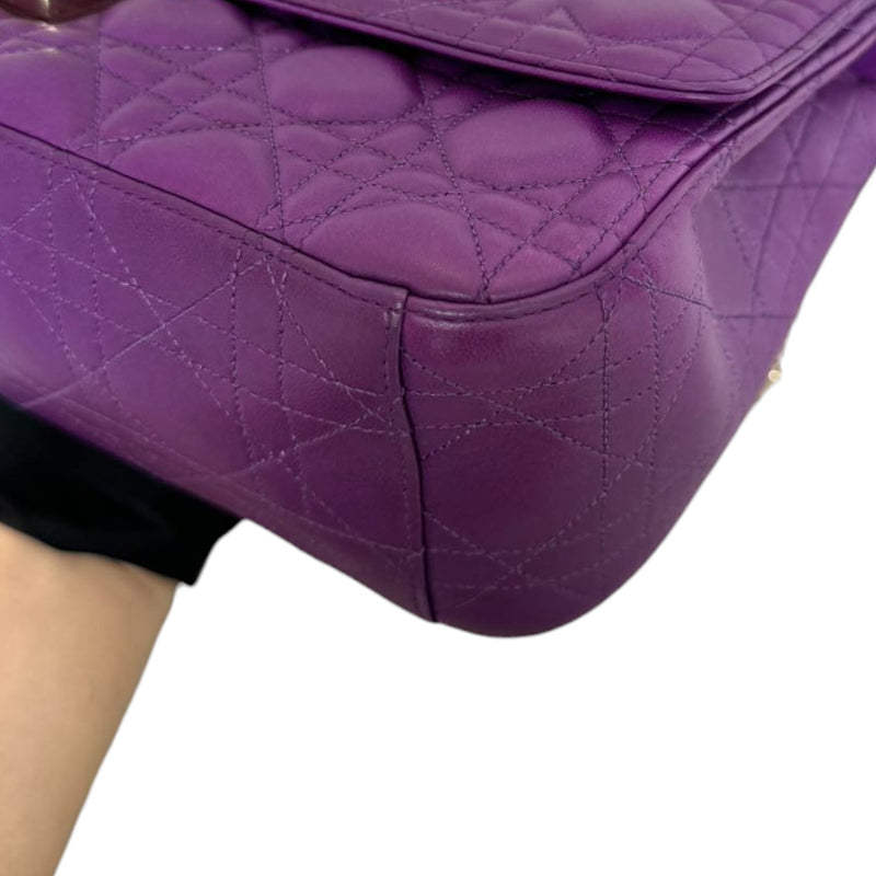 Miss Dior Large Lambskin Cannage Purple GHW
