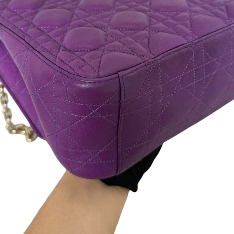 Miss Dior Large Lambskin Cannage Purple GHW
