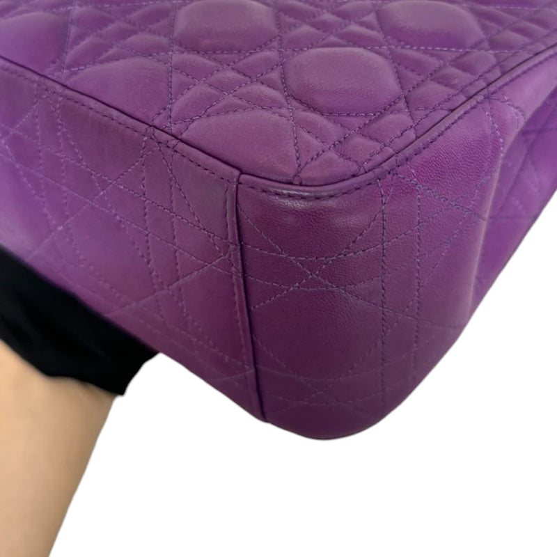 Miss Dior Large Lambskin Cannage Purple GHW