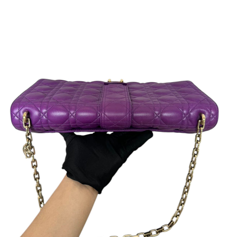 Miss Dior Large Lambskin Cannage Purple GHW