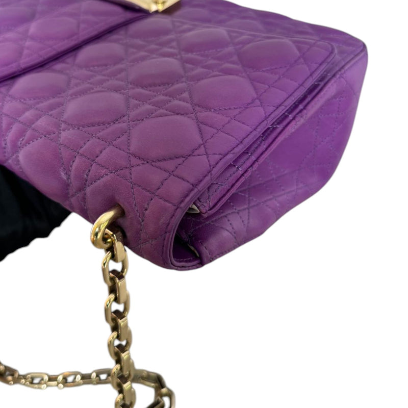 Miss Dior Large Lambskin Cannage Purple GHW