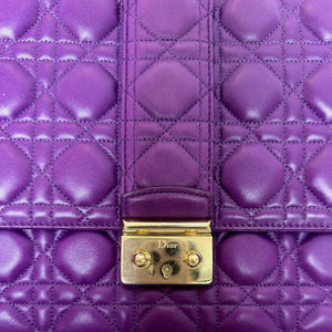 Miss Dior Large Lambskin Cannage Purple GHW