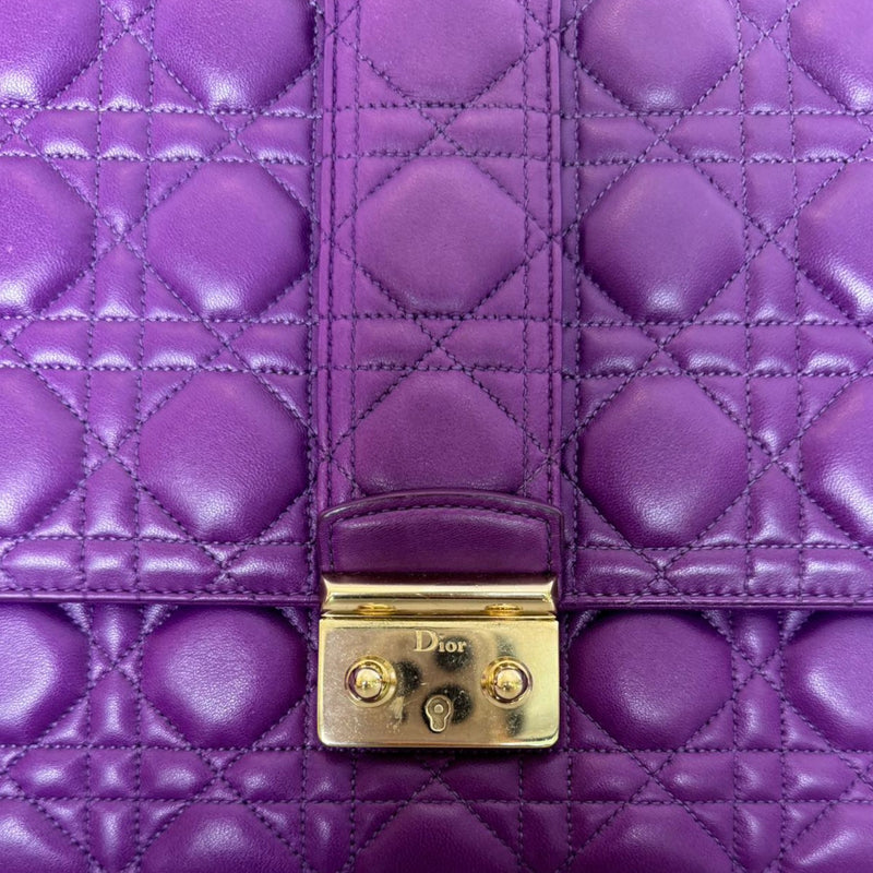 Miss Dior Large Lambskin Cannage Purple GHW