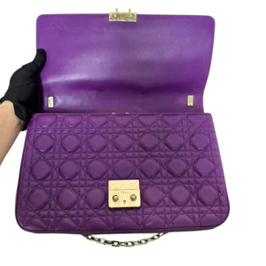 Miss Dior Large Lambskin Cannage Purple GHW