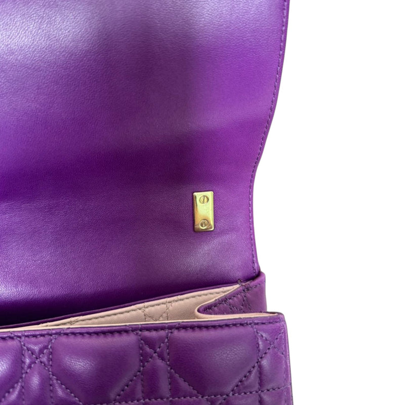 Miss Dior Large Lambskin Cannage Purple GHW
