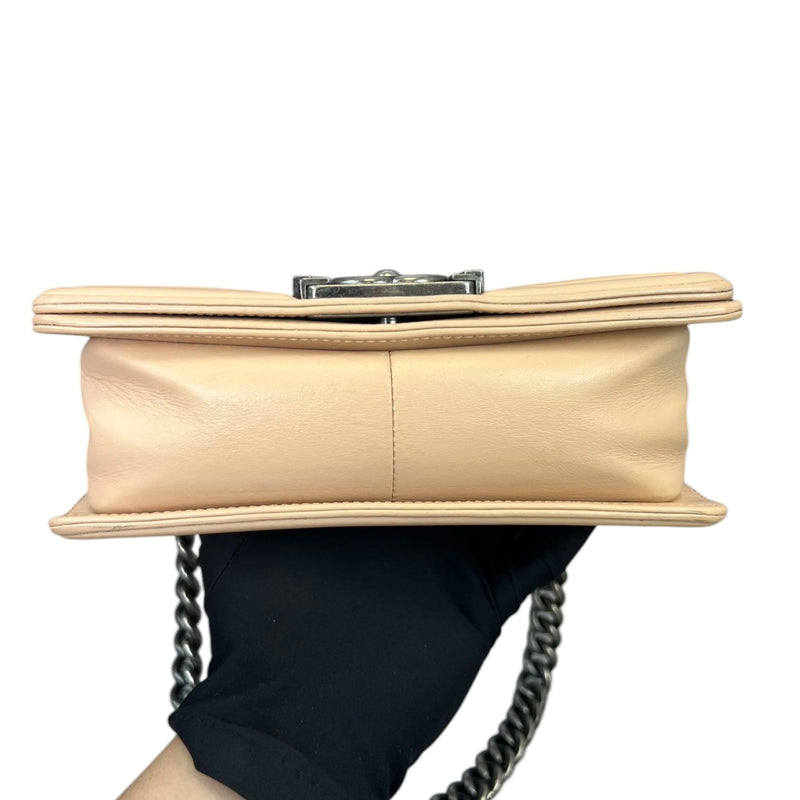 LeBoy Flap Small Calfskin Lizard Nude Pink RHW