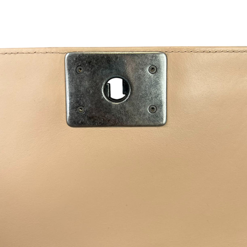 LeBoy Flap Small Calfskin Lizard Nude Pink RHW