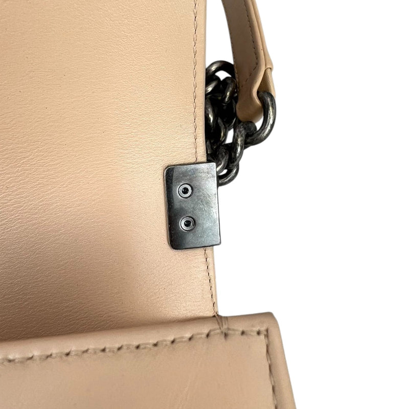LeBoy Flap Small Calfskin Lizard Nude Pink RHW