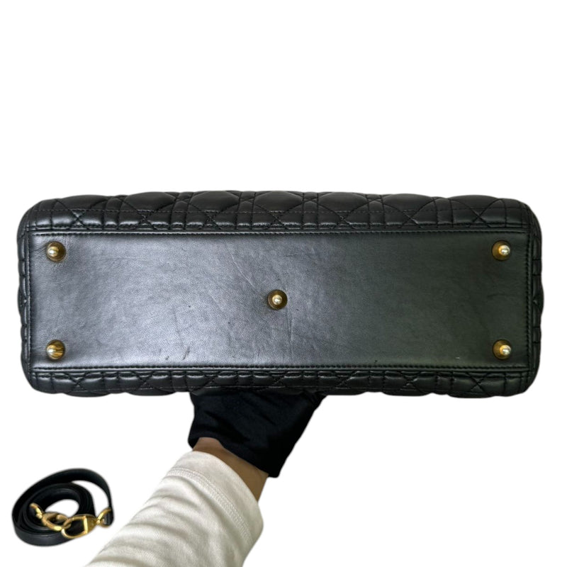 Lady Dior Large Lambskin Quilted Black GHW