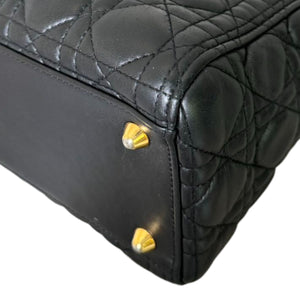 Lady Dior Large Lambskin Quilted Black GHW