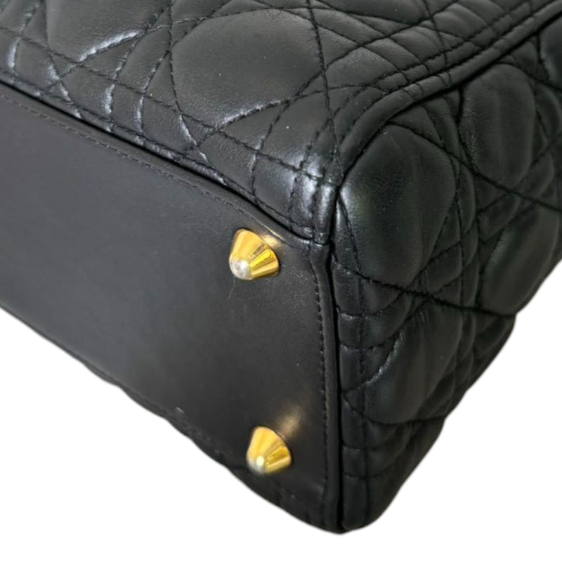 Lady Dior Large Lambskin Quilted Black GHW