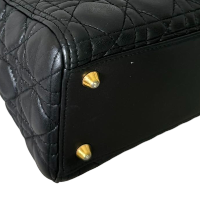 Lady Dior Large Lambskin Quilted Black GHW