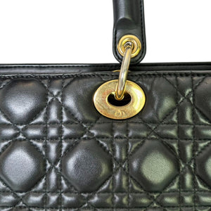 Lady Dior Large Lambskin Quilted Black GHW