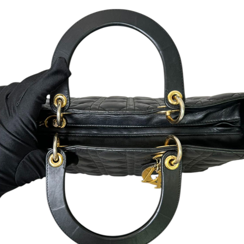Lady Dior Large Lambskin Quilted Black GHW