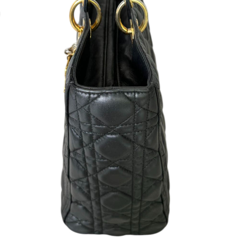 Lady Dior Large Lambskin Quilted Black GHW