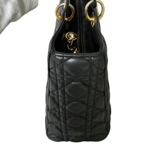 Lady Dior Large Lambskin Quilted Black GHW