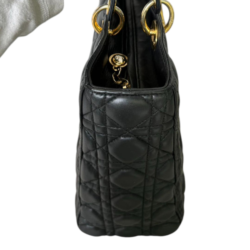 Lady Dior Large Lambskin Quilted Black GHW
