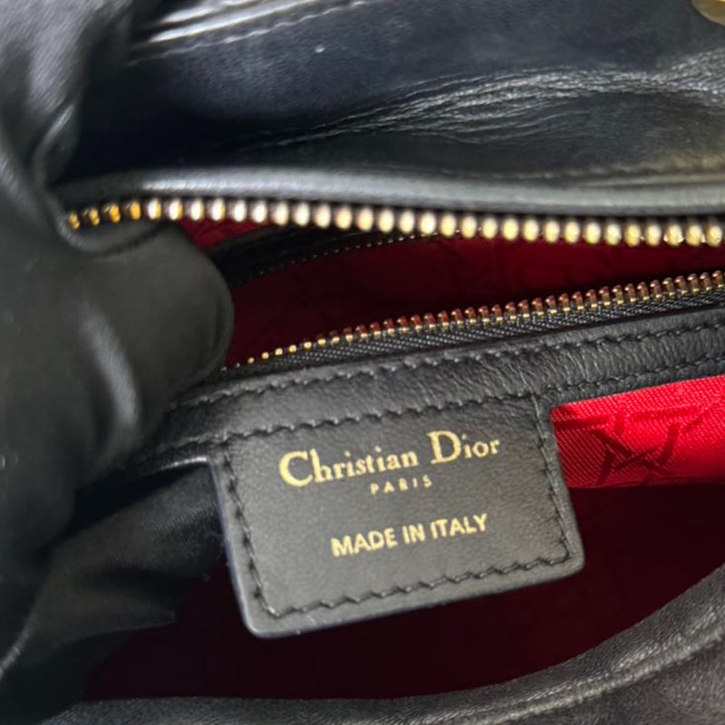 Lady Dior Large Lambskin Quilted Black GHW