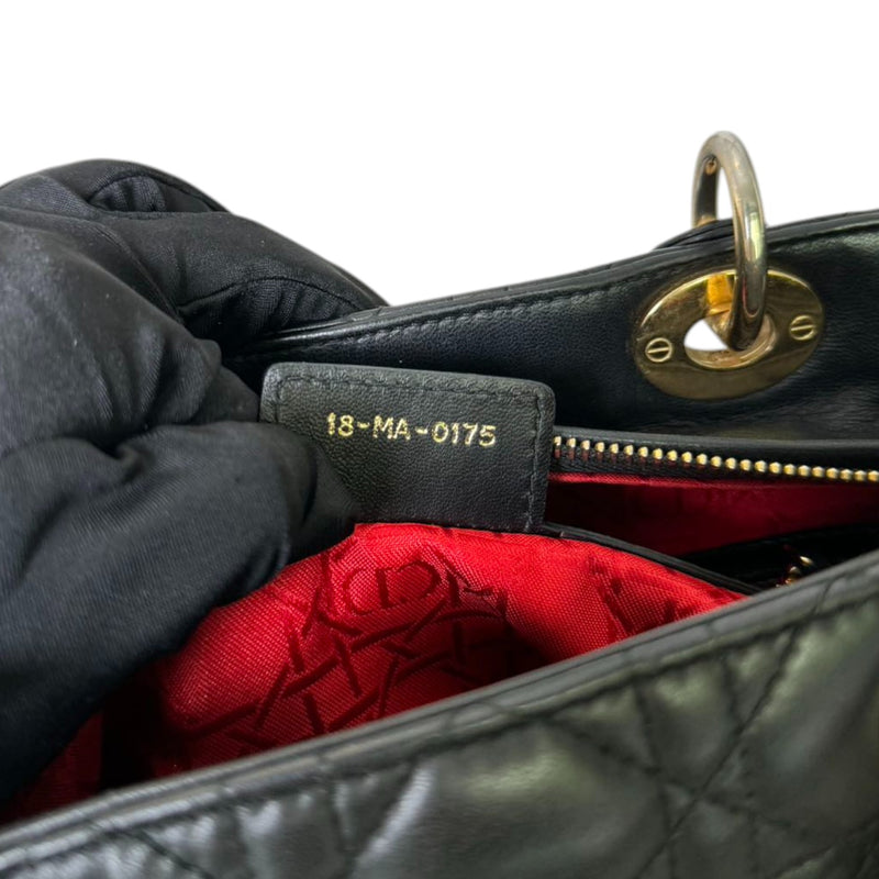 Lady Dior Large Lambskin Quilted Black GHW