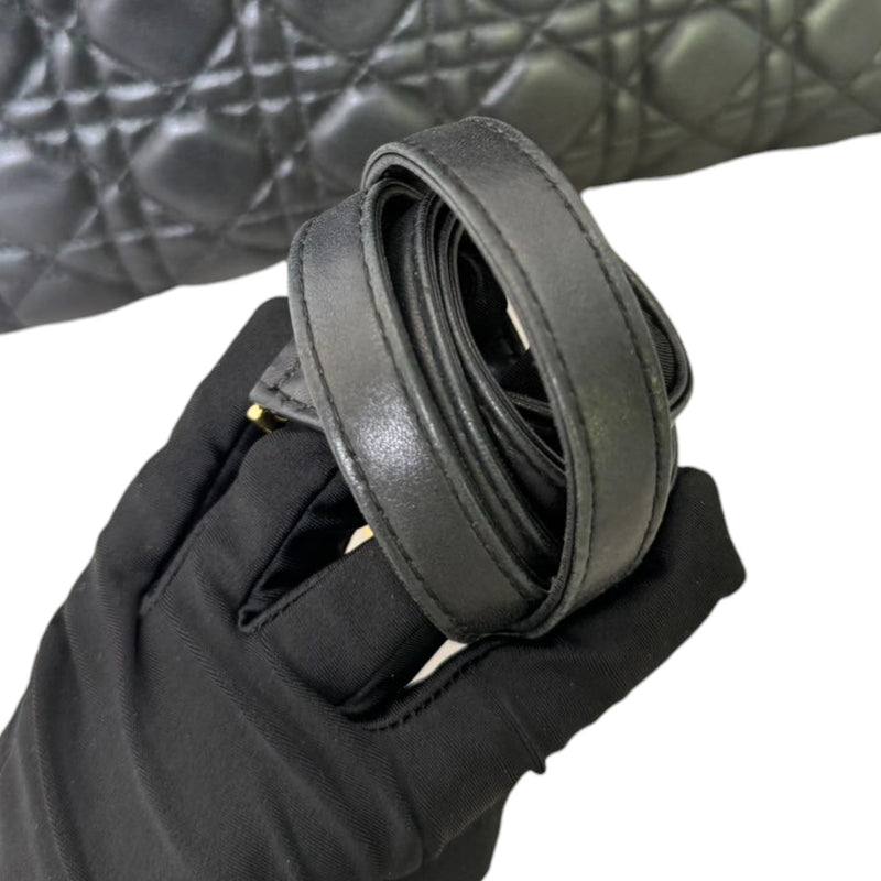 Lady Dior Large Lambskin Quilted Black GHW