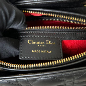Lady Dior Medium Lambskin Cannage Black GHW