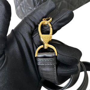 Lady Dior Medium Lambskin Cannage Black GHW