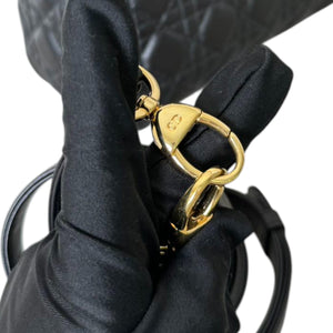 Lady Dior Medium Lambskin Cannage Black GHW