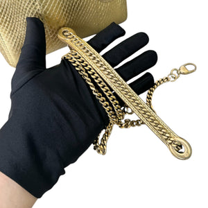 Lady Dior Mini Python Quilted Gold GHW