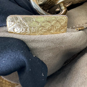 Lady Dior Mini Python Quilted Gold GHW