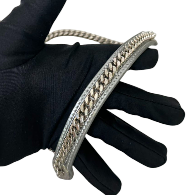 Lady Dior Mini Metallic Python Silver SHW