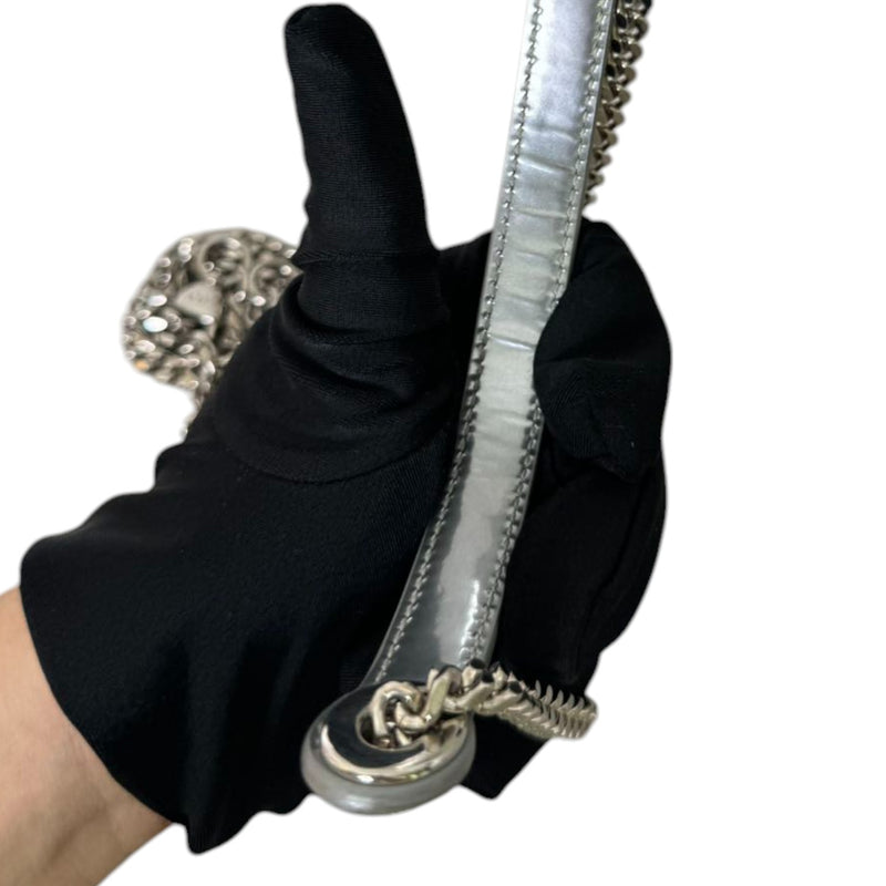 Lady Dior Mini Metallic Python Silver SHW