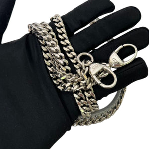 Lady Dior Mini Metallic Python Silver SHW