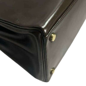 Vintage Kelly Retourne 28 Box Calfskin Chocolate GHW