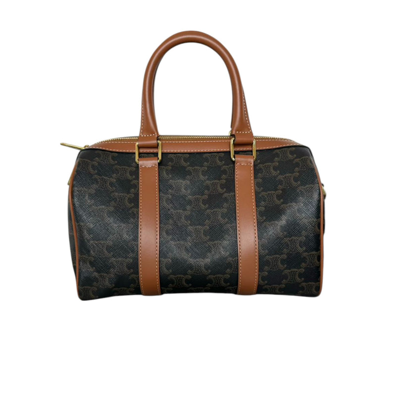 Boston Triomphe Canvas Calfskin Tan GHW