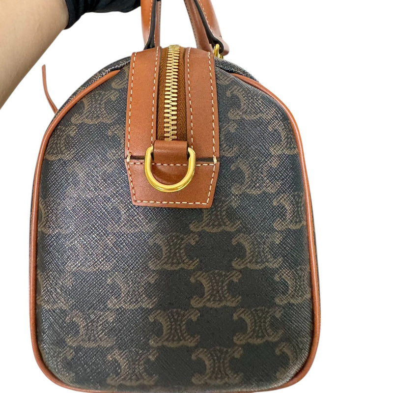 Boston Triomphe Canvas Calfskin Tan GHW