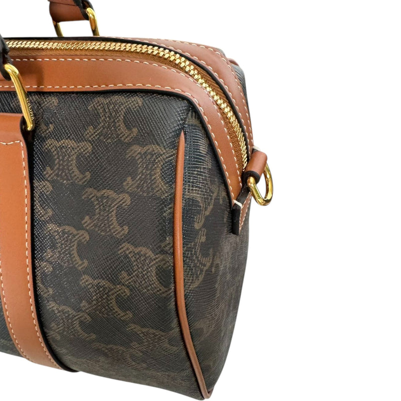 Boston Triomphe Canvas Calfskin Tan GHW