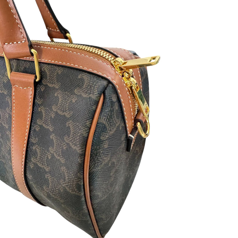 Boston Triomphe Canvas Calfskin Tan GHW