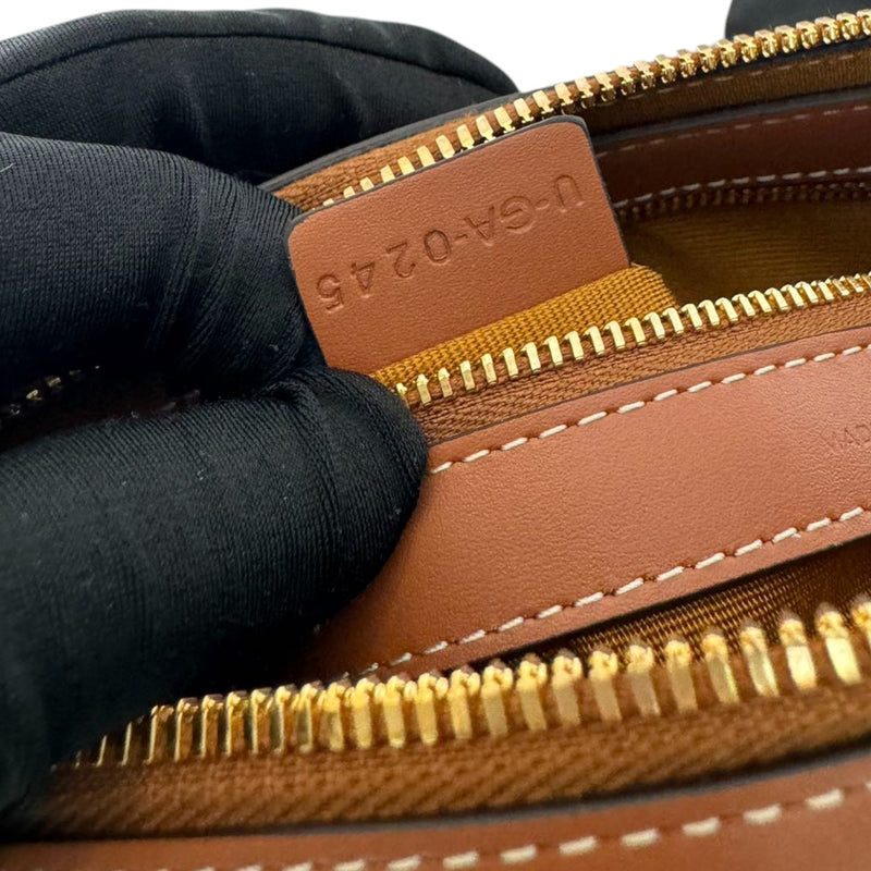 Boston Triomphe Canvas Calfskin Tan GHW